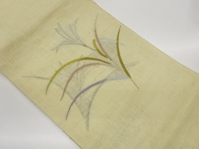 JAPANESE KIMONO / NAGOYA OBI FOR SUMMER / TSUMUGI / WOVEN GRASS 